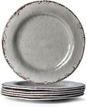 LEHAHA 9 inch Gray Melamine Plate 6