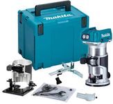 Makita DRT50Z 18V Cordless Brushless Laminate Router Trimmer + Bevel Base + Case