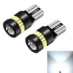 ZKFAR 2 PCS T10 LED Bulbs, 18SMD 3014 1SMD 3030 Chipset, 155 Lumens Super Bright Light 6500K White Light, Car LED Width Light Side Marker Light