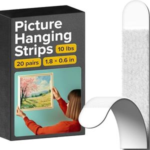 X-bet MAGNET Ultra-Strong Picture Hanging Strips (20 pcs) with Adhesive Backing - Perfect for Rental Friendly Upgrades - Wall Hanging Strips Without Nails