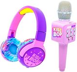 Bundle - Kidz Bop Wireless Headphones and Microphone, Pink