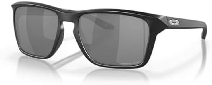 Oakley Polarised Men's Sylas Rectangle Sunglasses, 0OO9448, Matte Black & Prizm Black Polarized, 57mm