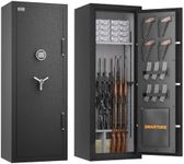 40-Min Fireproof Gun Safe (1200°F) - Quick Access Rifle/Pistol Safe, Heavy-Duty Fire Resistant Gun Cabinet for Home Valuables (Black, 13.18cu.ft)