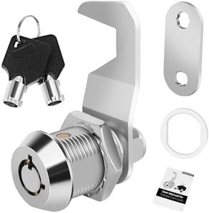 Cylinnda Toolbox Lock with Keys, 5/8” Cabinet Cam Lock Keyed Alike, Hook Cam,Tool Box Lock for RV Storage Compartment Door Tool Cart Mailbox Lock with Manual, Zinc Alloy (5/8 Inch 1 Pack)