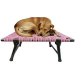 Nattnak Leg Fold Dog Pet Bed with Nylon Niwar Durable Size (24x36x12INCH)