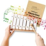 Xylophone for Toddlers 3-5 - Wooden Montessori Glockenspiel with Mallet Holders and Songbook - Tuned Musical Instrument Toy for Kids