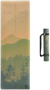 Peaceful Mountain SatoriConcept Cork Yoga Mat with Strap,100% Eco Friendly Cork & Rubber, Lightweight with Perfect Size (72”x24”) and 4mm Thick, Sweat-Resistant, Innovative Exercise Mat for Hot Yoga