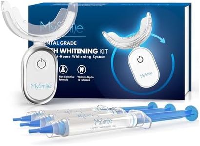 MySmile Teeth Whitening Kit with LED Light, 10 Min Non-Sensitive Fast Teeth Whitener, 3 Carbamide Peroxide Teeth Whitening Gel, Enamel Safe and Non-Toxic for Whiter Teeth