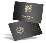 ConnectVith.Me Premium Black Metal NFC Business Card, Digi Business Card, Personalised Smart Visiting Card, Tap to Share, Tap to ConnectVith.Me, Printed on quality Metal (Gold Mandala Pattern)