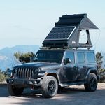 Arctwonder Rooftop Tent Hard Shell with Solar Panel, pop up Roof top Tent Hardshell Camping for Jeep Truck Car SUV Van Wrangler.