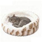Trovie Cat Beds For Indoor Cats - 51x51cm, Kitten Bed Donut Washable, Calming Fluffy With Non-Slip Base Pet Bed,Cat Bed Warm For Winter