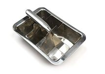 RSVP International Endurance Cocktail Collection, Retro Ice Cube Tray, Stainless Steel, Dishwasher Safe, 7.25x5x2.5"