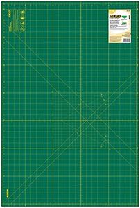 OLFA 24" x 36" Self Healing Rotary Cutting Mat (RM-MG) - Double Sided 24x36 Inch Cutting Mat with Grid for Quilting, Sewing, Fabric, & Crafts, Designed for Use with Rotary Cutters (Green)