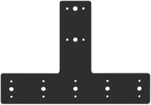 Andorm 14x10 T Shape Post Bracket Tshape Heavy Duty for Wood 4x4 Lumber Pergola Brackets Powder Coated, T Beam Bracket, T Truss Bracket, T Mending Plate Black