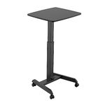 Kantek Mobile Height Adjustable Sit Stand Desk, 29.5-Inch Wide x 20.5-Inch Deep x 29.6-Inch to 44.2-Inch High, Black (STS300B)