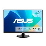 ASUS 27” 1080P Eye Care Monitor (VA27DQF) - IPS, Full HD, Frameless, 100Hz, 1ms, Adaptive-Sync, for Working and Gaming, Low Blue Light, Flicker Free, HDMI, DisplayPort, 3 Year Warranty