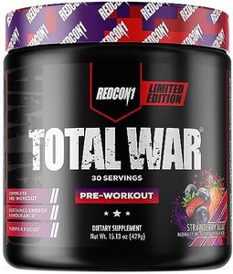 Redcon1 Total War Strawberry Acai Flavour Pre-Workout Dietary Supplement Powder 30 Servings