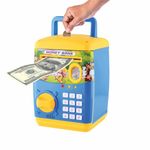 Wonder Plastic ATM Money Bank with Finger Print Blue 2-10 Year (Blue)