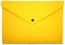 ERCENTURY Felt File Folder, Durable Briefcase, Document Bag, Paper File Folders, Portfolio Case, Letter Envelope, Handbag Button Closure, for Office Home School Stationery (Yellow)