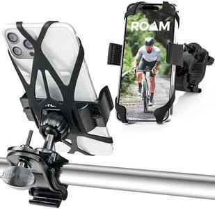 Roam Bike Phone Mount - Motorcycle Phone Mount- 360° Rotation with Universal Handlebar Fit for Bikes, Motorcycles, Scooters, Strollers - Mount Compatible w/all iPhone & Android Phones 4.5" to 6.7"