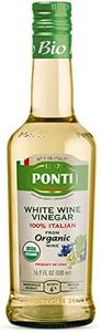 PONTI Organic 100% Italian White Wine Vinegar - Perfected Acidity Levels for Best Harmonic Aroma and Taste - Delicious with All types of Salads and Vegetables - Excellent for Marinades - 16.9 Fl.Oz