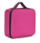 Seagull flight of fashion Polyurethane Cosmetic Bag, Makeup Organizer Bag For Home & Travel,Vanity Bag With Dividers For Brushes,Toiletries, Cosmetics 26 X 23 X 9 Cm - Pink