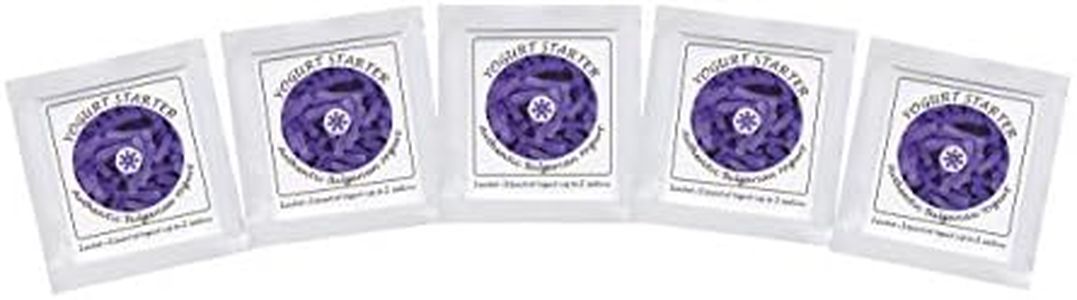 Yogurt Starter Cultures - Pack of 5 Freeze-dried Culture Sachets for Authentic Bulgarian Yogurt