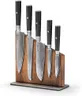 Yatoshi Knives Magnetic Kitchen Knife Block Set - Japanese 67 Layer High-Grade VG-10 Steel Knives, Sharp, G10 Handle Professional Kitchen Knife Set - Black Damascus (6 pieces)
