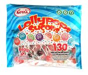 Kerr's Lollipops, 8 Flavours - 130 Count, 840 Grams