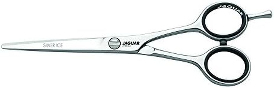 Jaguar Shears White Line Silver Ice 6" Professional, Ergonomic, Steel Hair Cutting, Trimming