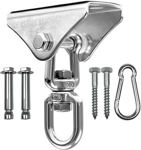 Yes4All 1000 LB Punching Heavy Bag Hanger, Steel Heavy Duty Swing Hanger Bolts for Wood and Concrete - 360° Swing