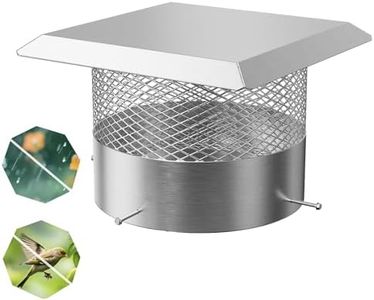 Festisoul Chimney Cap, 14 Inch Stainless Steel Chimney Cap Cover, Weatherproof Spark Arrestor for Round Flue Pipe, Anti-Rust Easy Install Chimney Top for Home Fireplace Stove Vent