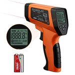 INKBIRD Infrared Thermometer Gun for Cooking, -58℉~1382℉(-50℃~750℃) Dual Laser Temperature Gun INK-IFT03, High/Low Alarm, Adjustable Emissivity, 16:1 IR Digital Temp Thermometer Gun for Pizza Oven BBQ