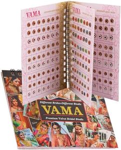 VAMA Girl's Multicolour Small Rhinestone Bindi Kumkum Forehead Sticker Bindiya Indian Bindi Booklet (252 Stone Bindis Book Small)