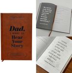 Great Gift For Dad;Dad, I Want To Hear Your Story: Father's Day Gift Wrapping Hardcover Genuine Leather, Black Gold Foil Lettering, Ribbon Bookmark Gold Gilded Page Edges,Father's autobiography