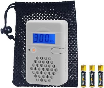 LSENLTY Carbon Monoxide Detectors, 3 Years Standby Time Carbon Monoxide Monitor, 0-999 CO Detector Range, 85dB Loud Sound Carbon Monoxide Detector for Travel Camping Home(Mesh Bag, Battery Included)