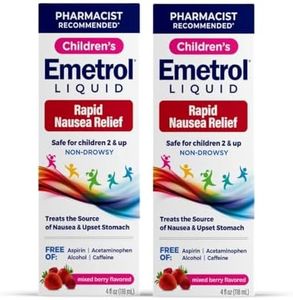 Emetrol Children's Non-Drowsy Liquid Nausea Relief - Upset Stomach Medicine - Nausea Relief for Kids - Mixed Berry Flavor - 4fl oz, 2 Pack