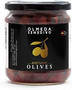 OLMEDA ORÍGENES - Pitted Cuquillo Olives (Glass jar 370 gr)