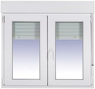 Ventanastock PVC 1200x1155 Practicable Oscilobatiente 2 hojas con Persiana de PVC