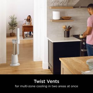 Shark TurboBlade Bladeless Tower Fan – 10-Speed, 180° Oscillation, White