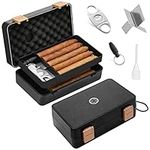 Travel Cigar Humidor Box Case Doubl