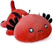 Onsoyours Cute Axolotl Plush, 19" Soft Large Stuffed Animal Bat Salamander Big Plush Pillow, Kawaii Plushie Toy for Kids (Red Axolotl A, 19")