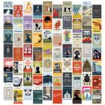 Pop Chart | Notable Novels Wall Collage Kit | 70 Pcs 4" x 6" Art Prints | Colorful Academic Decor for Home, Dorm, or Classroom | 100% Made in the USA