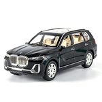 Alokik Enterprise 4 Wheel Drive Metal Car Pull Back with Open Doors, Engine Cover, Front and Rear Light & Music Great Gift for Boys and Girls above 【Colors as Per Stock】 (BMW X7)