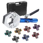 HSEAMALL Hydraulic A/C Hose Crimper Kit - Handheld Crimping Tool Set with Snap On 7 Die for Car Air Conditioning Hose Repair