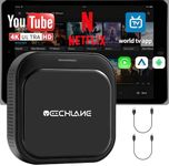 TECHLANE Wireless CarPlay & Android Auto Adapter, Wired to Wireless Converter for iPhone & Android, 5G WiFi/BT 5.0, Plug & Play, Real-Time Navigation, for Cars with Wired CarPlay