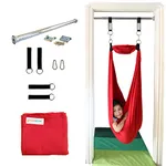 DreamGYM Sensory Doorway Swing DreamGYM - Therapy Indoor Swing - 95% Cotton - Hardware Included (Red)