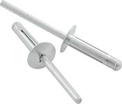 Allstar Performance ALL18183 Silver 3/16" Aluminum Medium Flange Head Rivet, (Pack of 250)