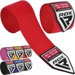 RDX Boxing Hand Wraps Inner Gloves, 4.5m Elasticated Thumb Loop Bandages, Men Women Under Mitts Straps Wrist Protection, Muay Thai MMA Kickboxing Martial Arts, Speed Bag Punching Training