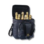 Outer Woods Insulated 6 Bottle Cooler Bag | with 6 Units of Ice Gel Packs | Wine Cooler Bag | Beer Cooler Bag | Insulated Bag | Fits 6 Full Size Bottles (Grey)